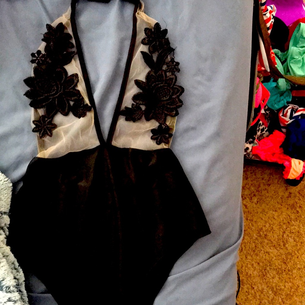 One piece sheer swimsuit